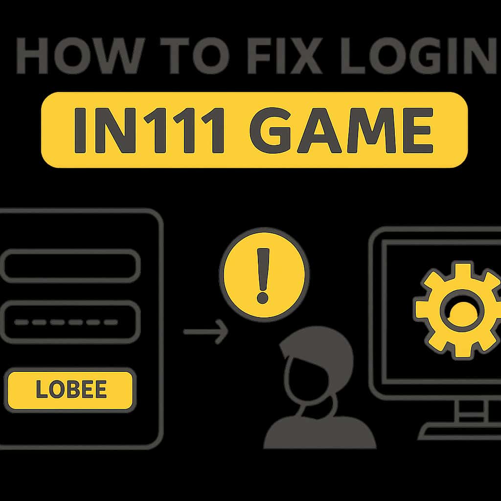 An educational diagram outlining common login issues in IN111 Game.