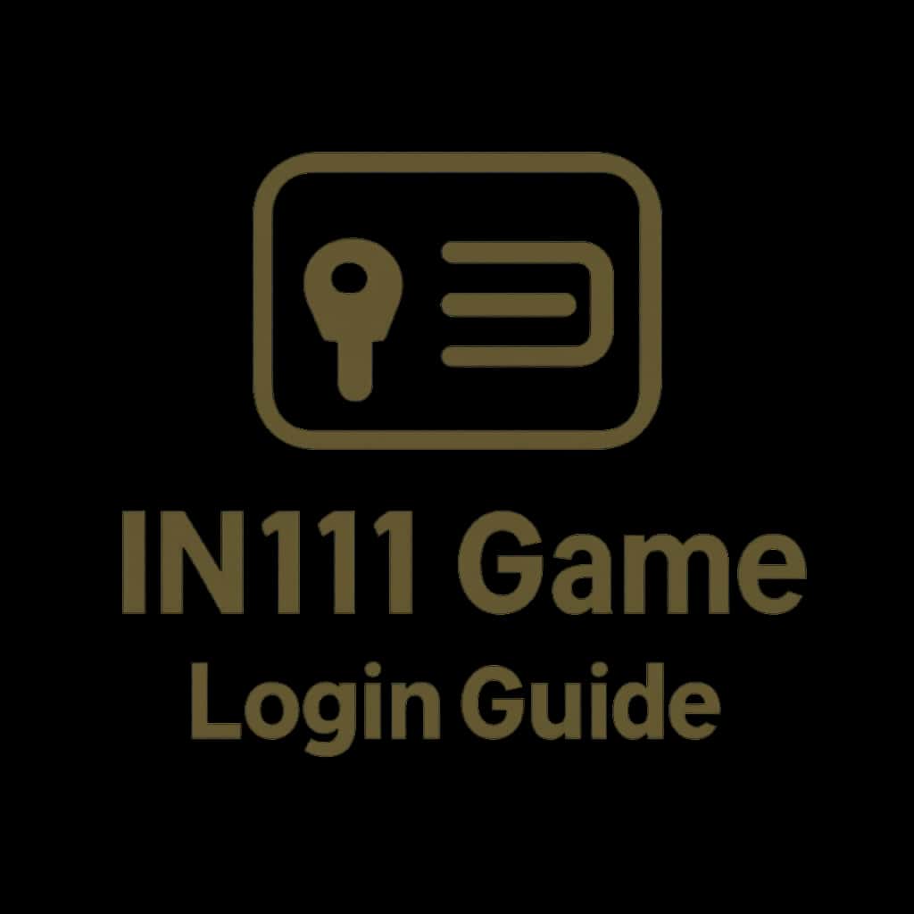 A badge symbolizing the IN111 Game Login Guide, focusing on safe account access.