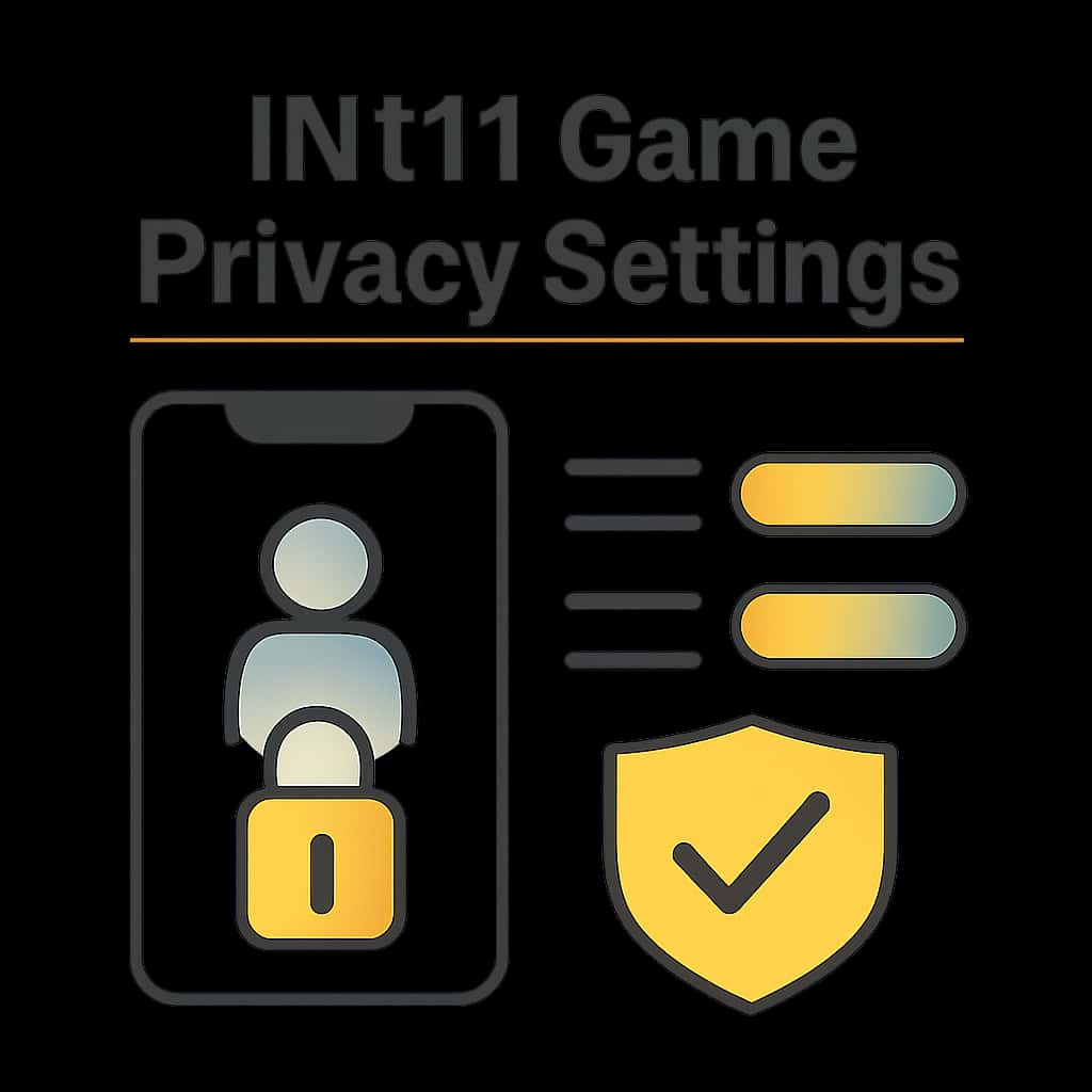 An educational diagram detailing IN111 Game Privacy Settings.