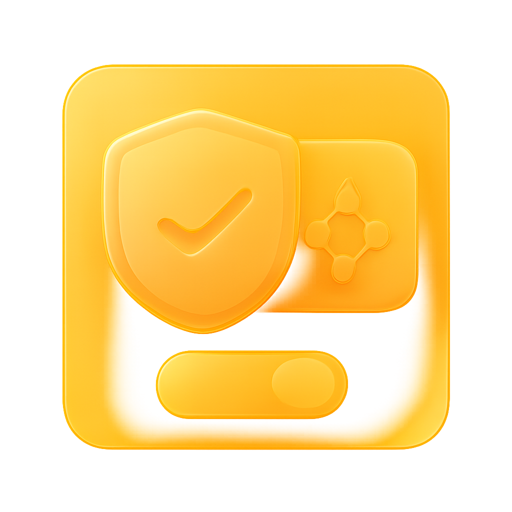 A badge representing security tips for IN111 Game account protection.