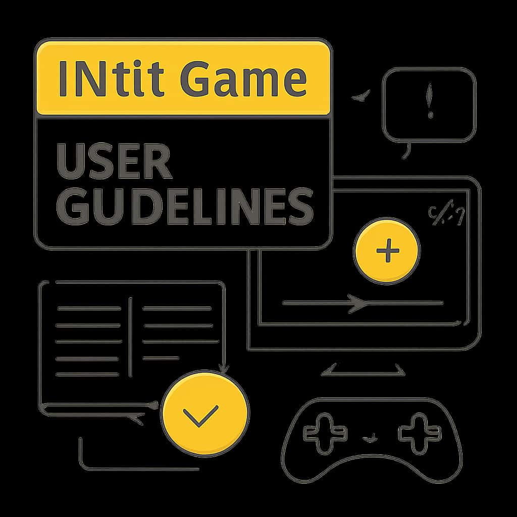 An educational illustration for the IN111 Game User Guidelines.