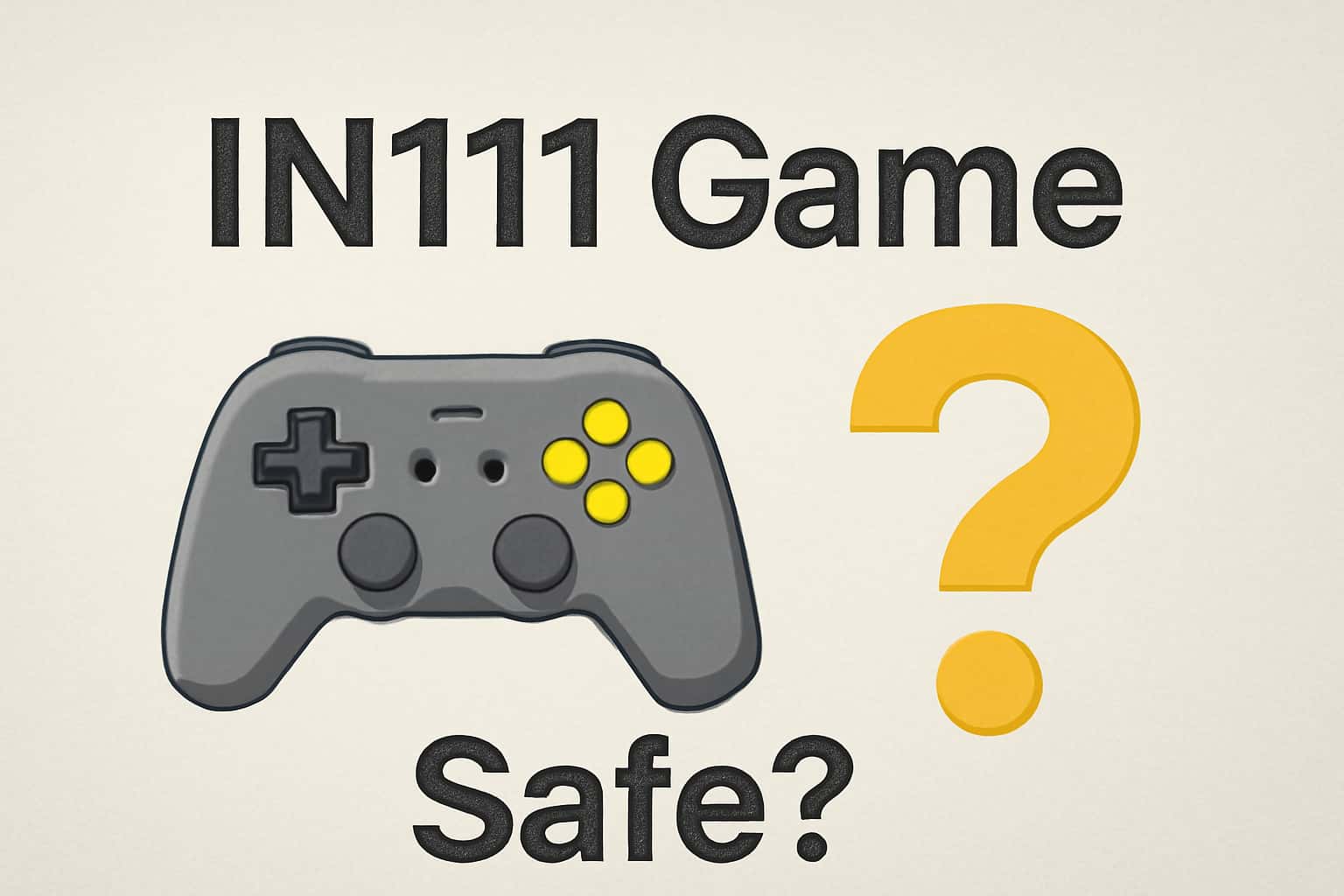 An informative scene depicting the safety aspects of IN111 Game, with the text IN111 Game featured prominently.