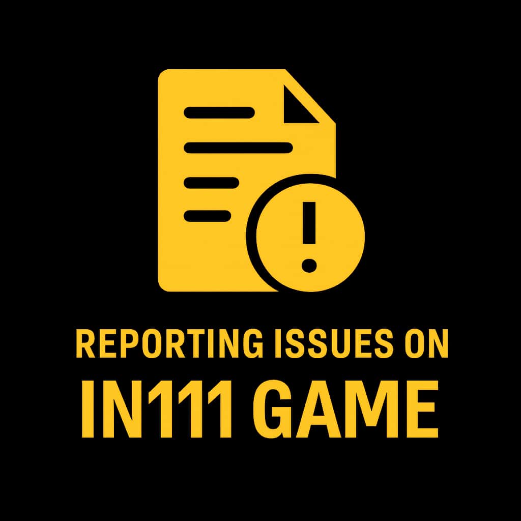 Icon representing reporting issues on the IN111 Game.