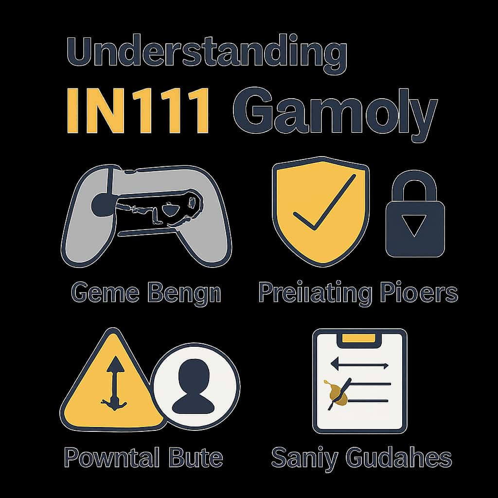An educational diagram outlining IN111 Game safety protocols.