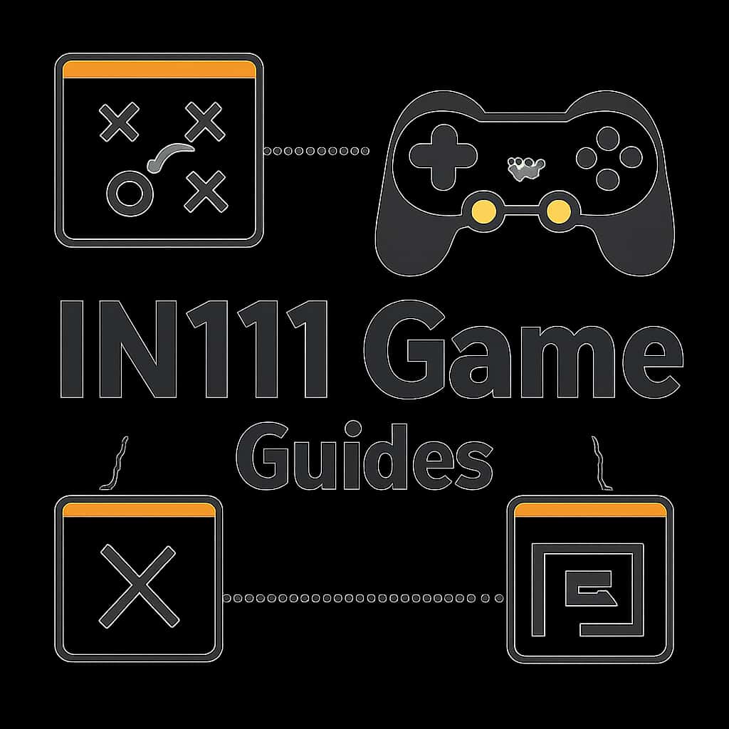 An educational diagram illustrating features of IN111 Game Guides.